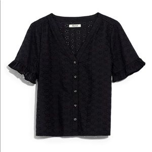 Madewell eyelet top